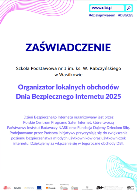 Dzień Bezpiecznego Internetu w klasach 2 oraz 3.