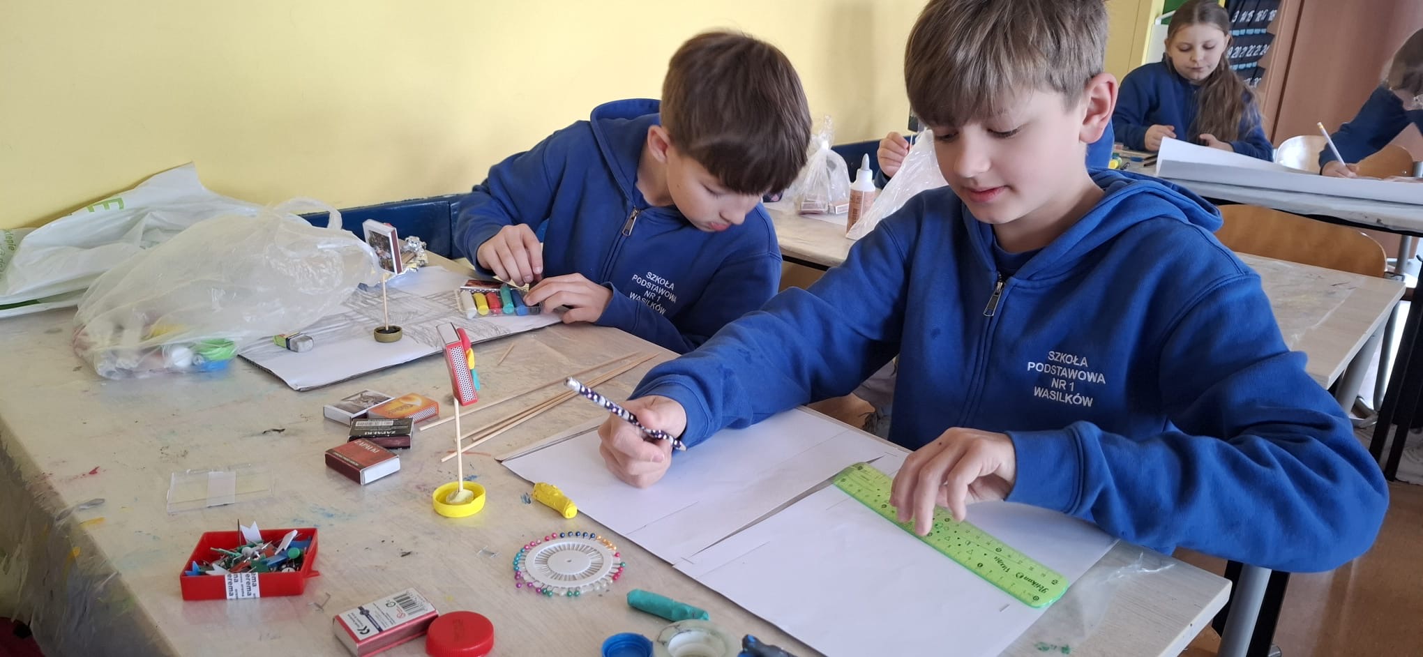 Makieta skrzyżowania na lekcjach techniki 