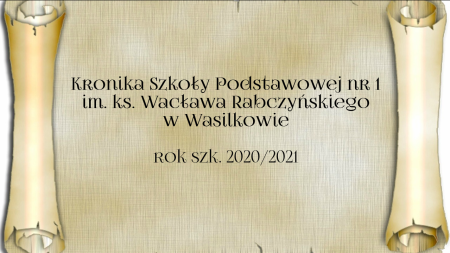 Kronika szkolna 2020/2021